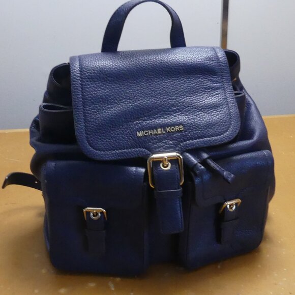 Michael Kors Navy Blue Backpack - Picture 1 of 7